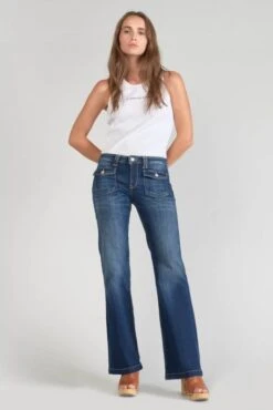 Jean LE TEMPS DES CERISES FLARE FOUR Bleu -Femme Mode Vêtements Magasin tdc jffour00w1174 4