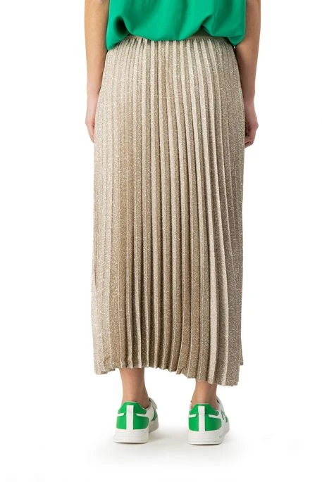 Jupe Longue TEDDY SMITH PLISSA Doré 4 Jupe Longue TEDDY SMITH PLISSA Doré – Image 2