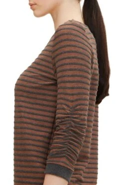 Sweat Rayé TOM TAILOR Grey 9 Sweat Rayé TOM TAILOR Grey -Femme Mode Vêtements Magasin tt 23609 4