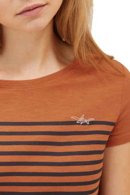 Tee-shirt TOM TAILOR Mariniere Amber Stripe 5 Tee-shirt TOM TAILOR Mariniere Amber Stripe – Image 3