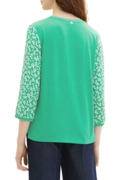 Tee Shirt TOM TAILOR FLORAL DESIGN Green