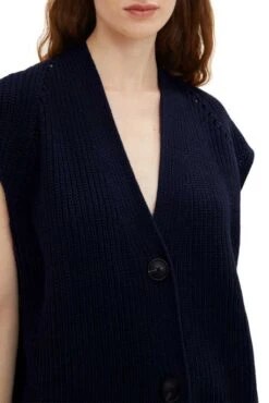 Gilet TOM TAILOR Atlantic Blue 8 Gilet TOM TAILOR Atlantic Blue -Femme Mode Vêtements Magasin tt 24412 4