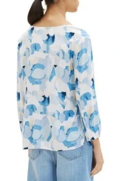 Chemisier TOM TAILOR Blue 8 Chemisier TOM TAILOR Blue -Femme Mode Vêtements Magasin tt 24823 2