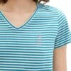Tee Shirt TOM TAILOR RAYE Petrol 1 Tee Shirt TOM TAILOR RAYE Petrol -Femme Mode Vêtements Magasin tt 24938 3