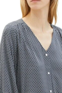 Chemise TOM TAILOR GEOMETRIQUE Navy -Femme Mode Vêtements Magasin tt 25167 4