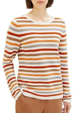 Sweat TOM TAILOR Orange 9 Sweat TOM TAILOR Orange -Femme Mode Vêtements Magasin tt 25288 1