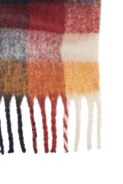 Echarpe TOM TAILOR Orange Check -Femme Mode Vêtements Magasin tt 25469 3