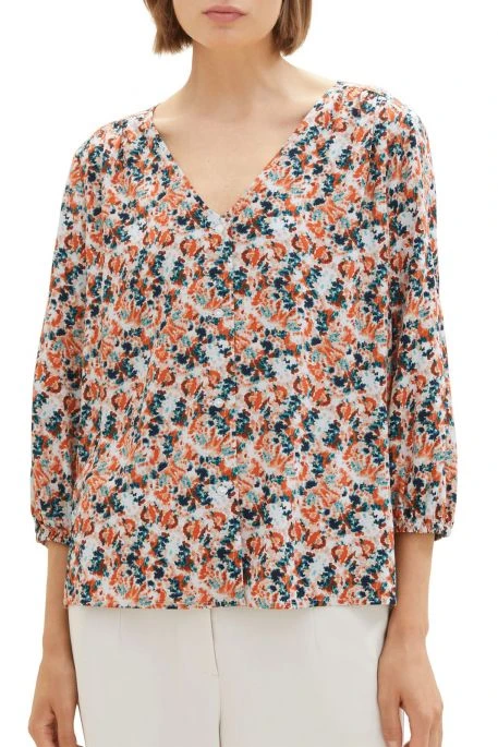 Chemisier TOM TAILOR Grey Floral 5 Chemisier TOM TAILOR Grey Floral – Image 3