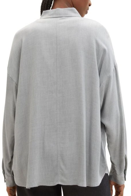 Chemise Femme TOM TAILOR Light Grey 4 Chemise Femme TOM TAILOR Light Grey – Image 2