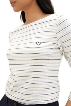 TEE-SHIRT TOM TAILOR Offwhite -Femme Mode Vêtements Magasin tt 26174 4