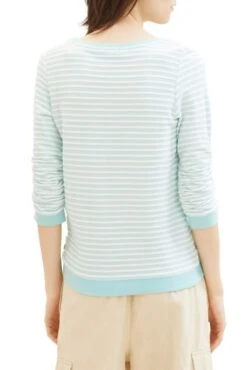 Sweat TOM TAILOR Mint Stripe -Femme Mode Vêtements Magasin tt 26409 2
