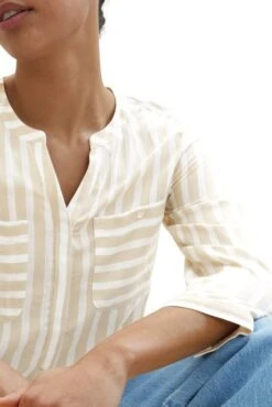 Chemise TOM TAILOR Beige Stripe