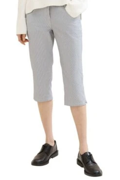 Pantacourt TOM TAILOR Navy Stripe -Femme Mode Vêtements Magasin tt 26837 1