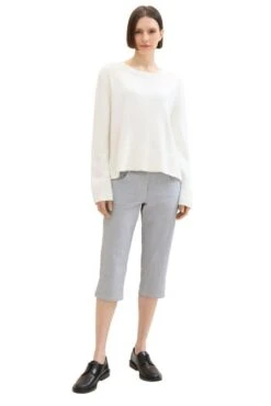 Pantacourt TOM TAILOR Navy Stripe -Femme Mode Vêtements Magasin tt 26837 5