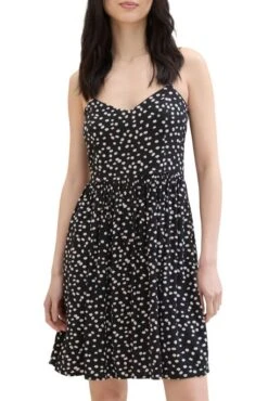 Robe Courte TOM TAILOR Black Flower -Femme Mode Vêtements Magasin tt 26866 1