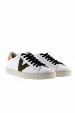 Baskets VICTORIA Berlin Leather And Neon Trainers