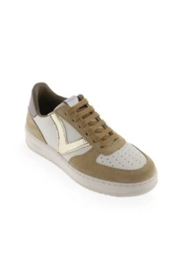 Baskets VICTORIA Madrid Metal & Split Leather Cuero