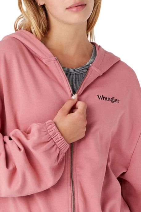 Sweat WRANGLER ZIP HOODIE Dusty Rose 3 Sweat WRANGLER ZIP HOODIE Dusty Rose